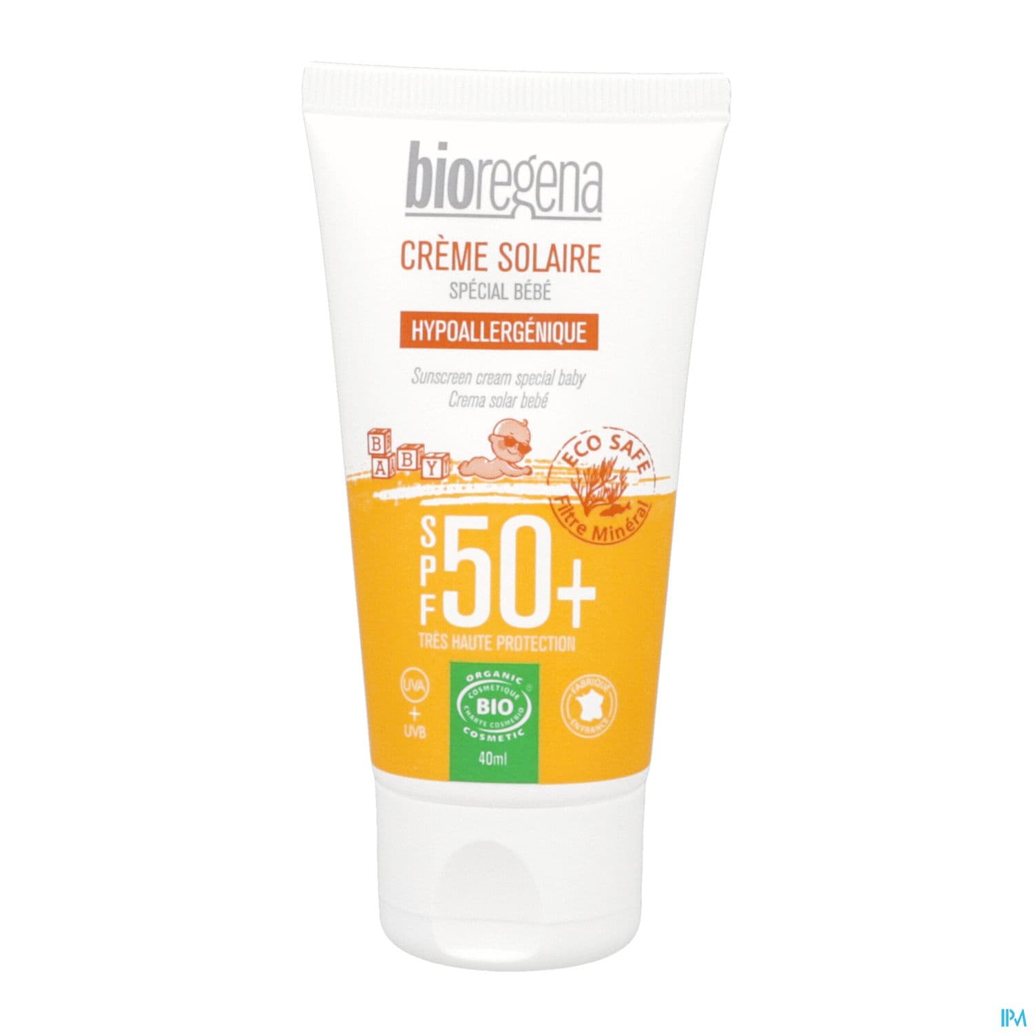 Bioregena Creme Solaire Bebe Spf50+ Bio 40ml
