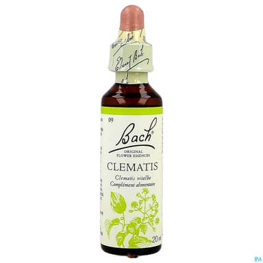 Fleurs De Bach Original 09 Clematis Compte Gouttes 20ml