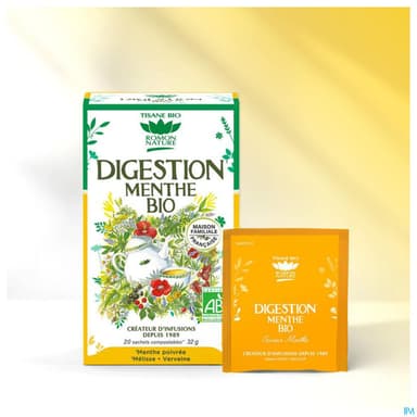 Romon Nature Complexes Digestion Menthe Bio Infusette 1g6 20