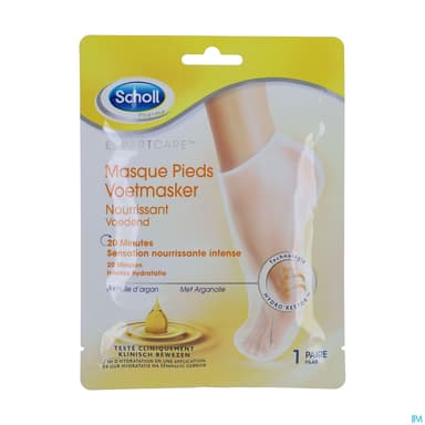 Scholl Masque Chaussette Pieds Huile Argan X2