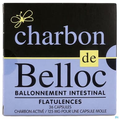 Charbon Belloc 125mg Capsule Molle 36