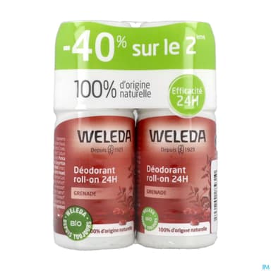 WELEDA DEOD24H GRENAD ROLLON50MLX2
