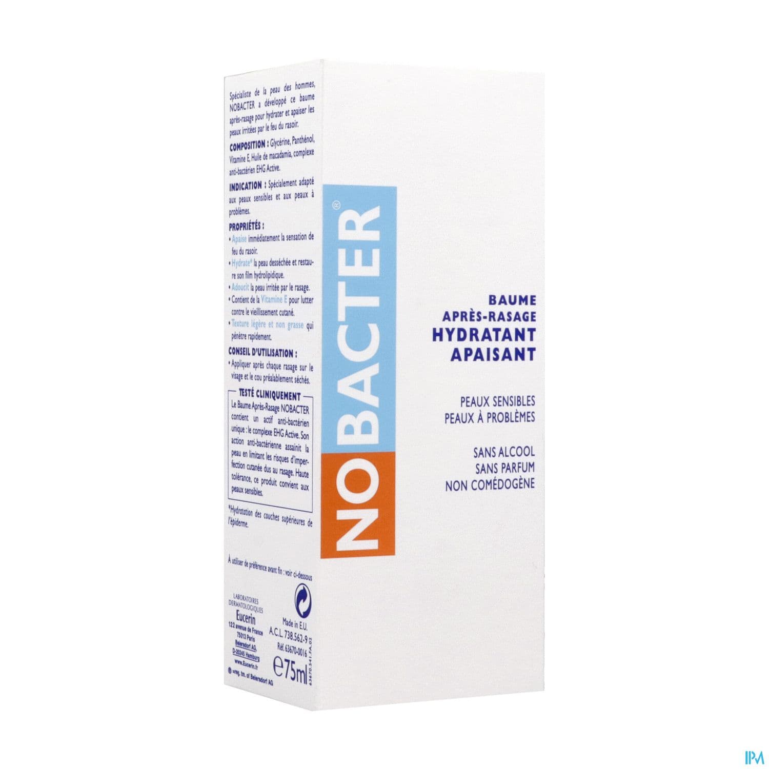 Nobacter Baume Apres Rasage Hydratant Apaisant 75ml