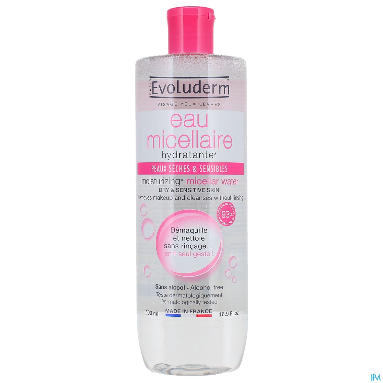 Evoluderm Eau Micellaire Peaux Seches Peaux Sensibles 500ml