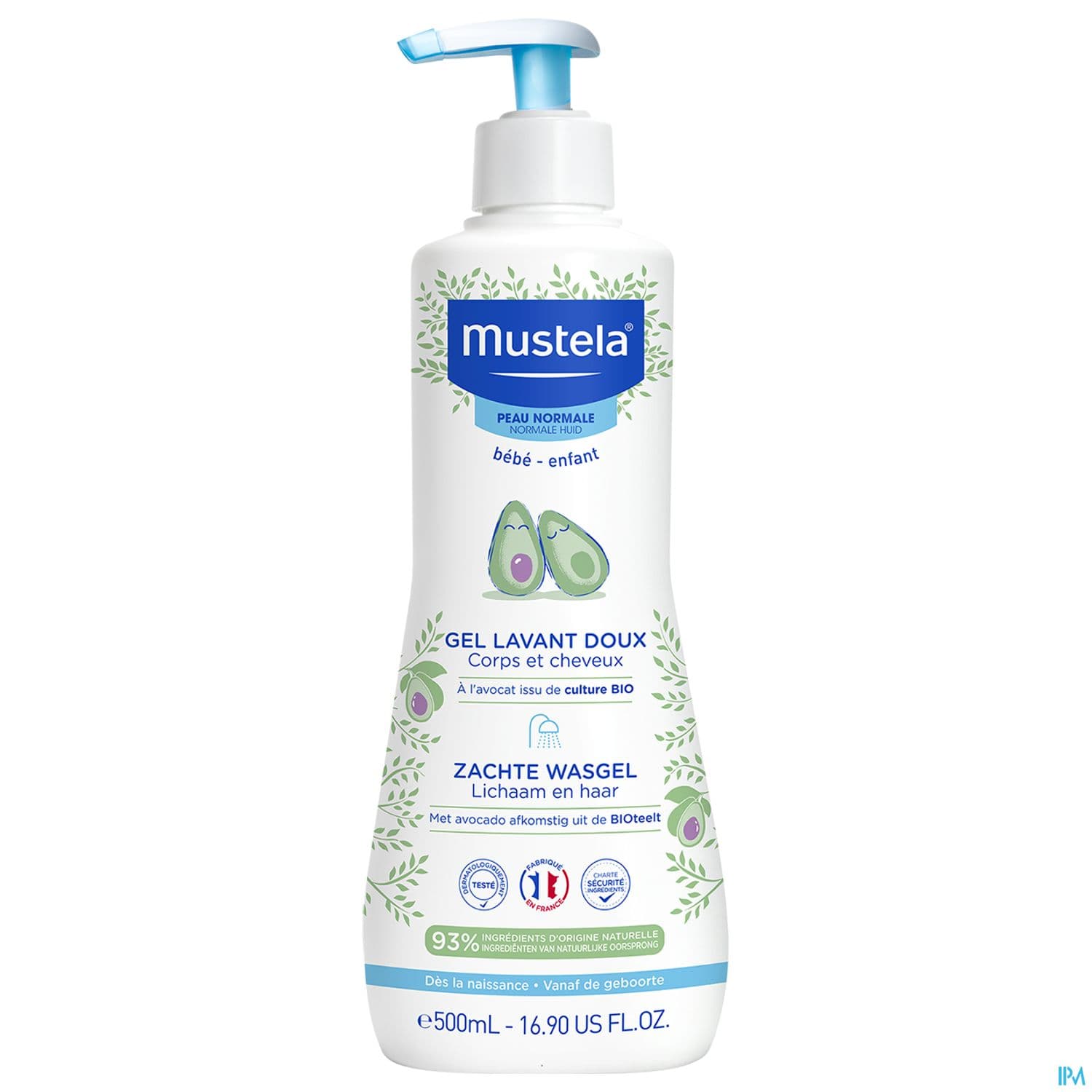 Mustela Bebe Enfant Gel Lavant Doux A l Avocat Bio 500ml
