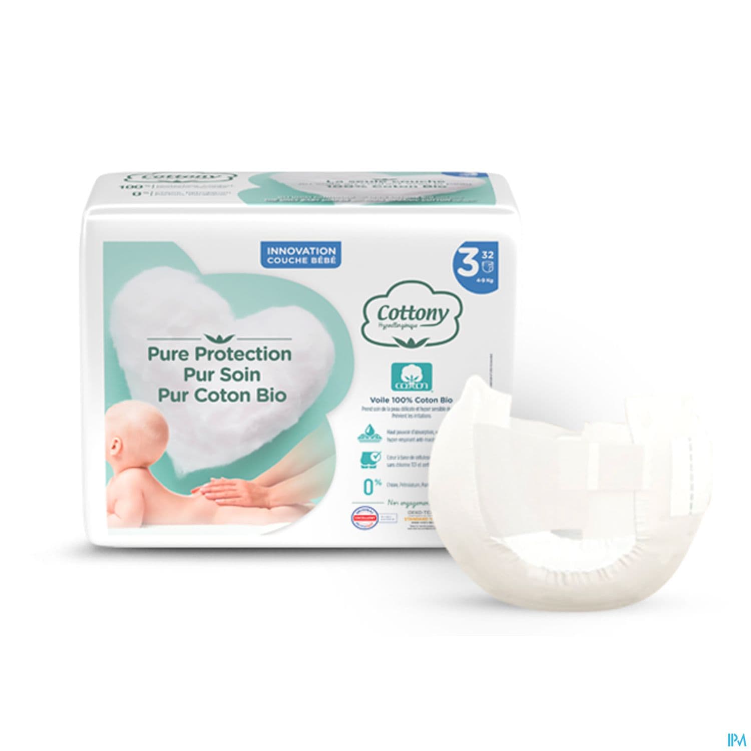 COTTONY COUCHE BB 4-9KG T3 32