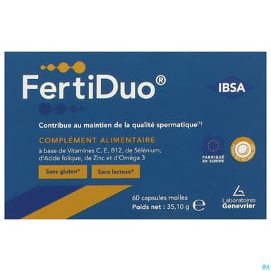 Fertiduo Jour Nuit Preconceptionnel Pour Homme Capsulle Molle 60