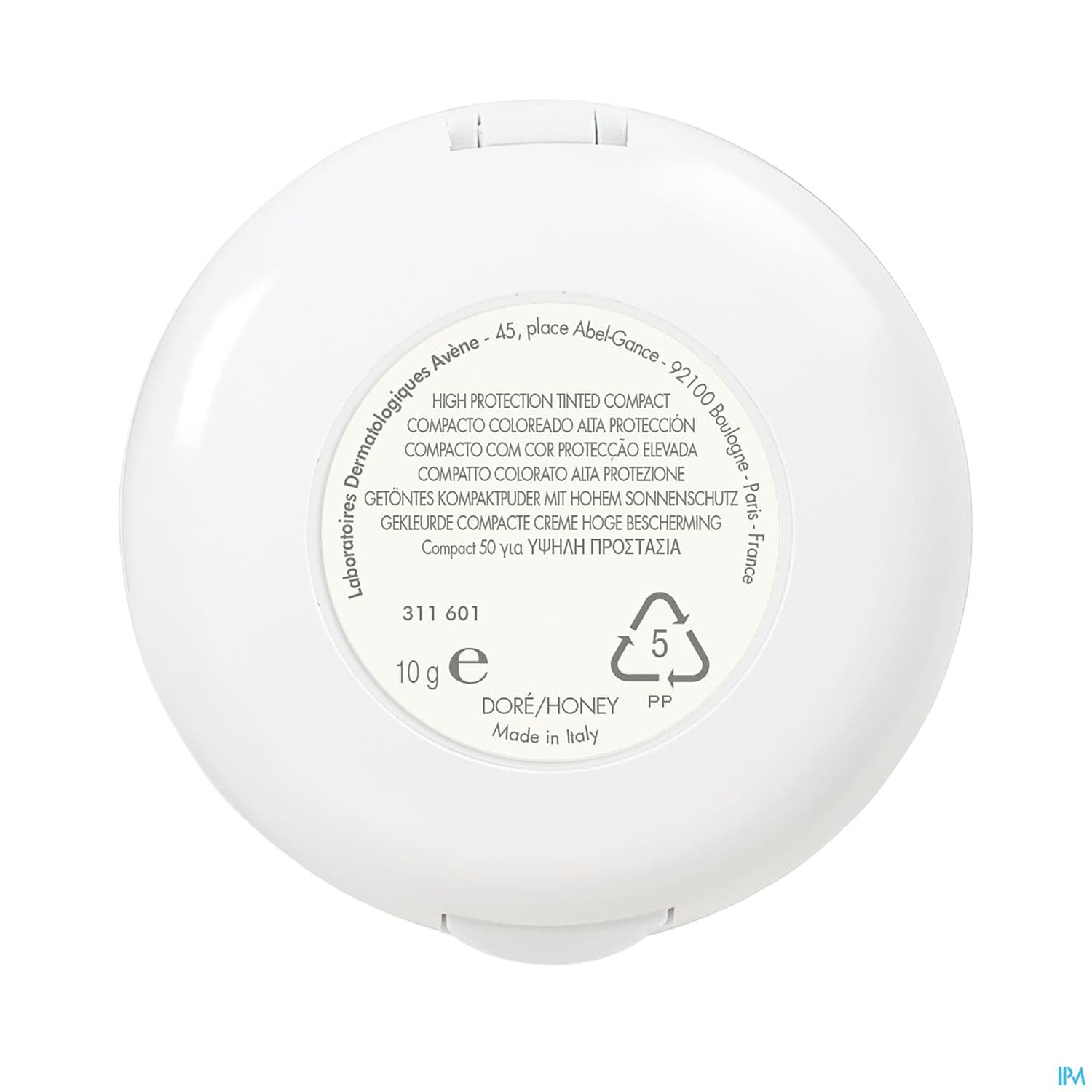 Avene Sol Compact Teinte Ip50+ Dore 10g