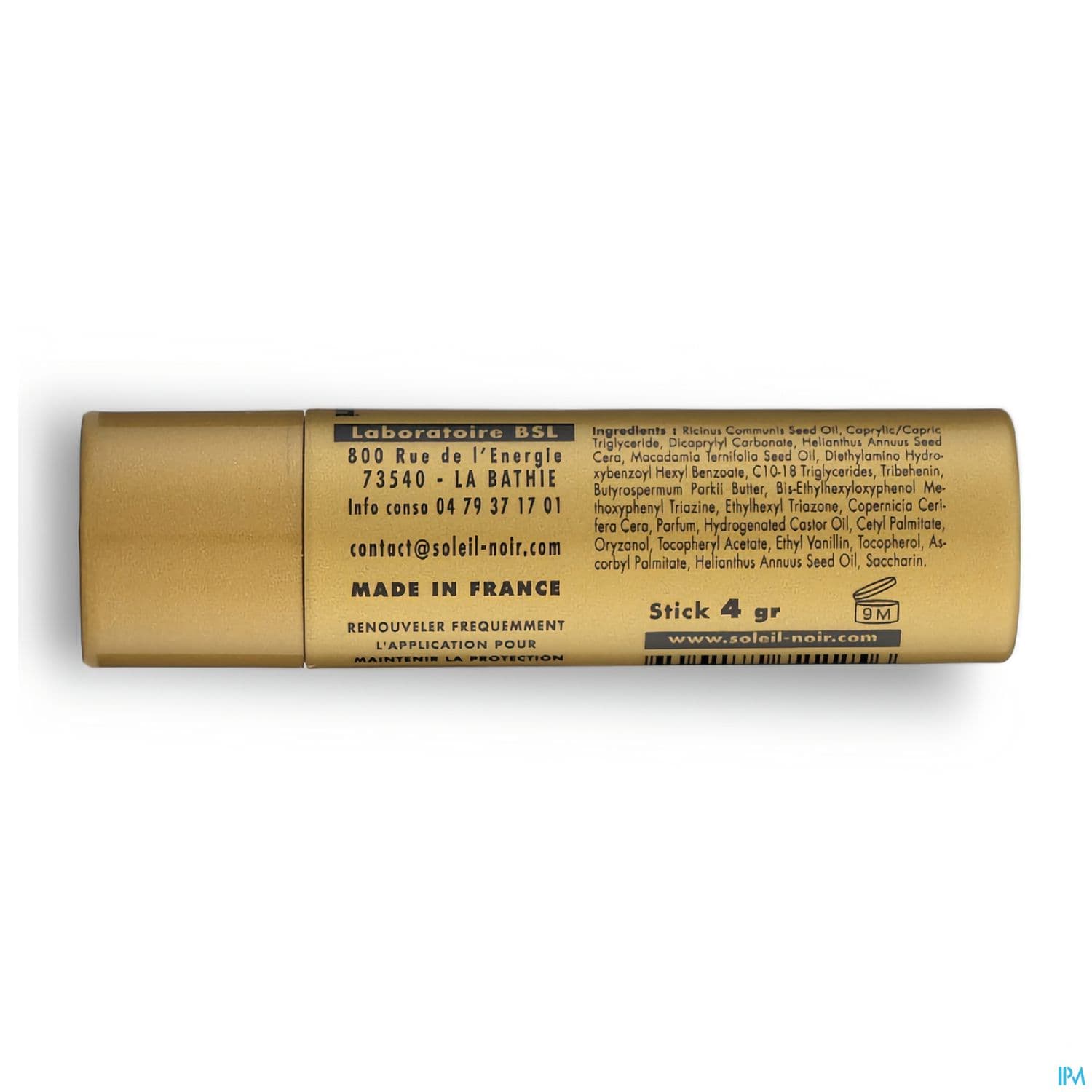 Soleil Noir Stick Levres Incolore Ip 30 4g