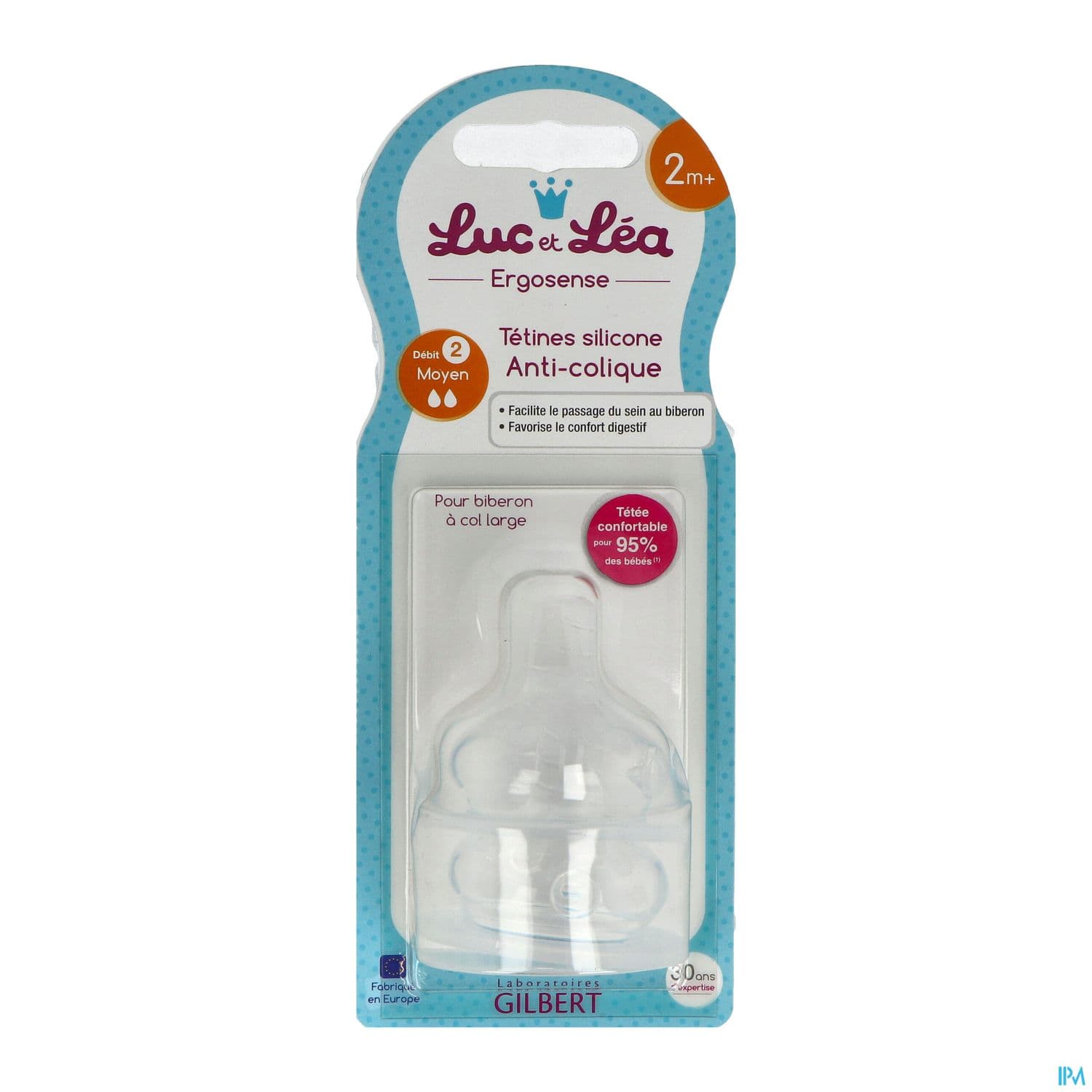 Luc Et Lea Tetine Ergosense Silicone Debit Moyen X2