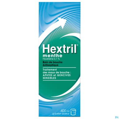 HEXTRIL MENTHE 0,1% BAIN BOUC400ML