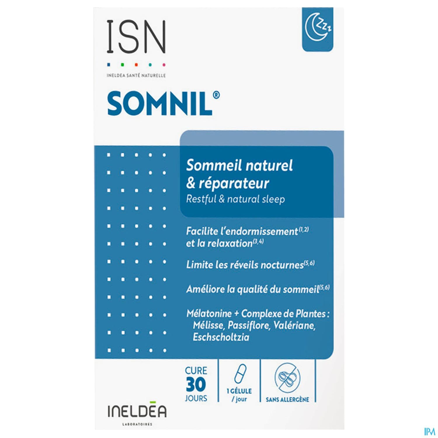 Ineldea Isn Somnil Sommeil Naturel Reparateur Gelule 30