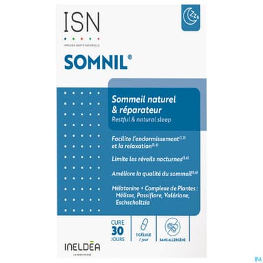 Ineldea Isn Somnil Sommeil Naturel Reparateur Gelule 30
