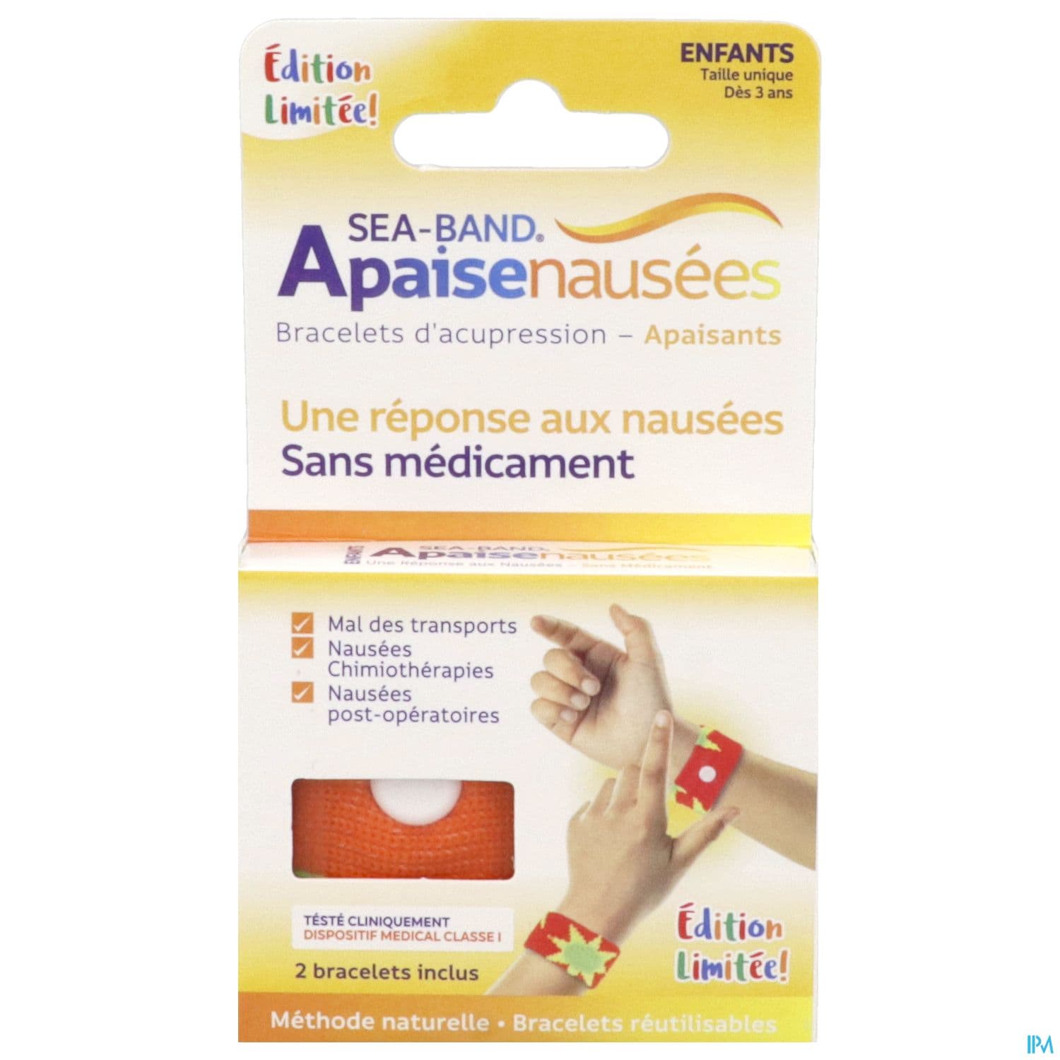 Seaband Bracelet Antinausee Enfant Fluo 2