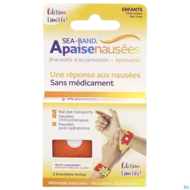 Seaband Bracelet Antinausee Enfant Fluo 2