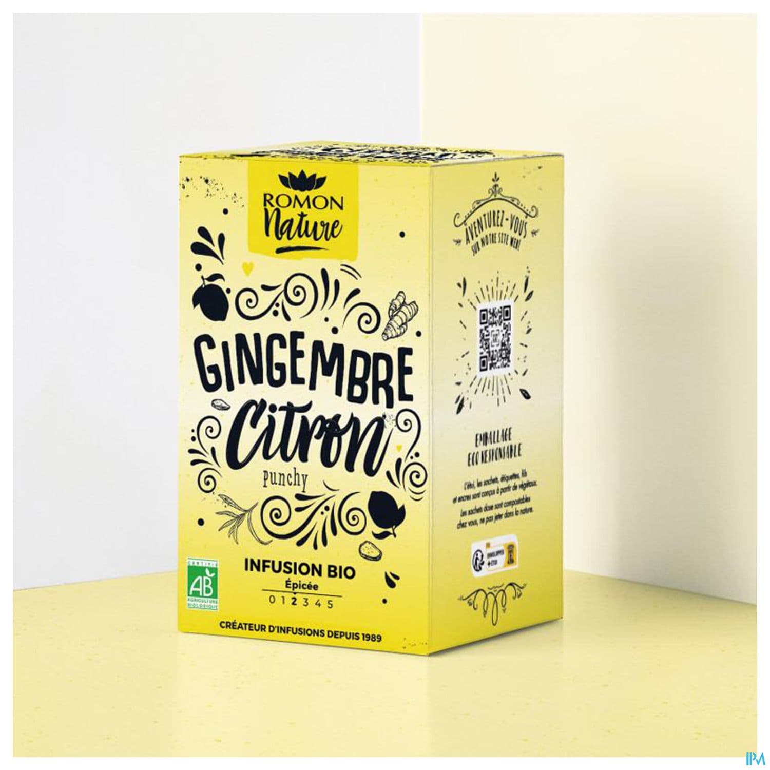 Romon Nature Tisane Plaisir Gingembre Citron Bio Infusette 1g8 16