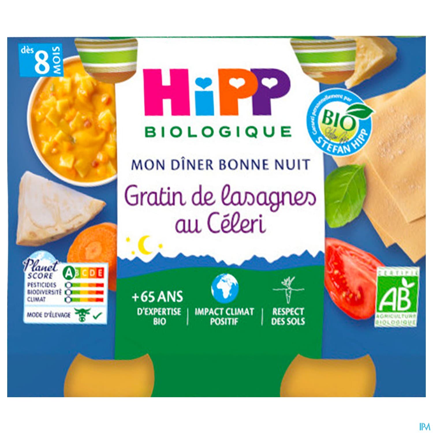HIPP GRATIN LASAGNE CELERI 190G X2