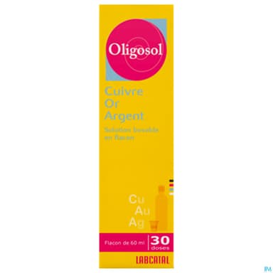 Oligosol Cuivre Or Colloidal Argent Solution Buvable 60ml