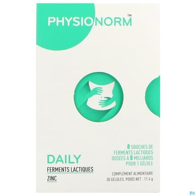 Physionorm Daily Ferments Lactiques Zinc Gelule 30