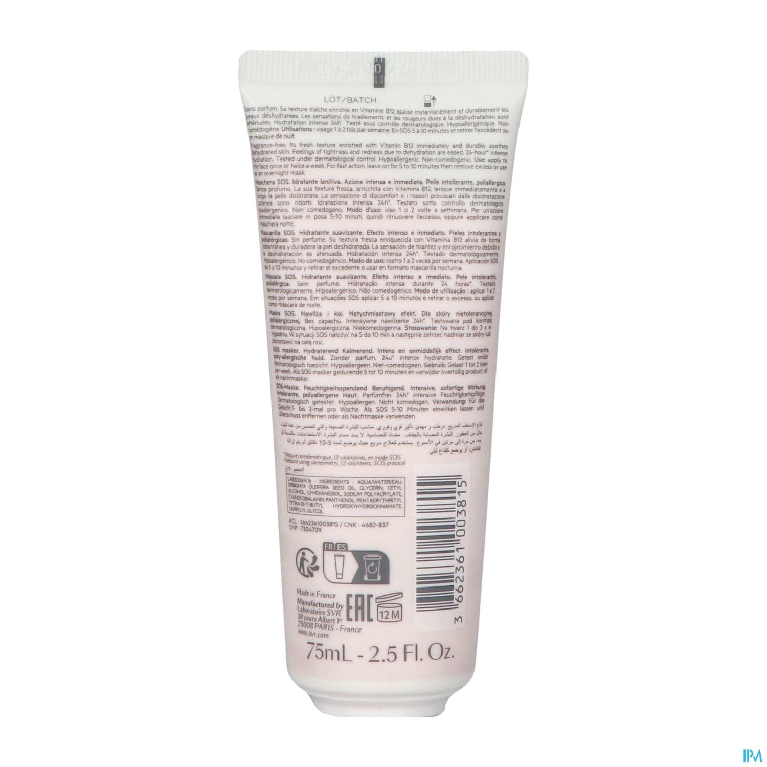 Svr Sensifine Masque Sos 75ml