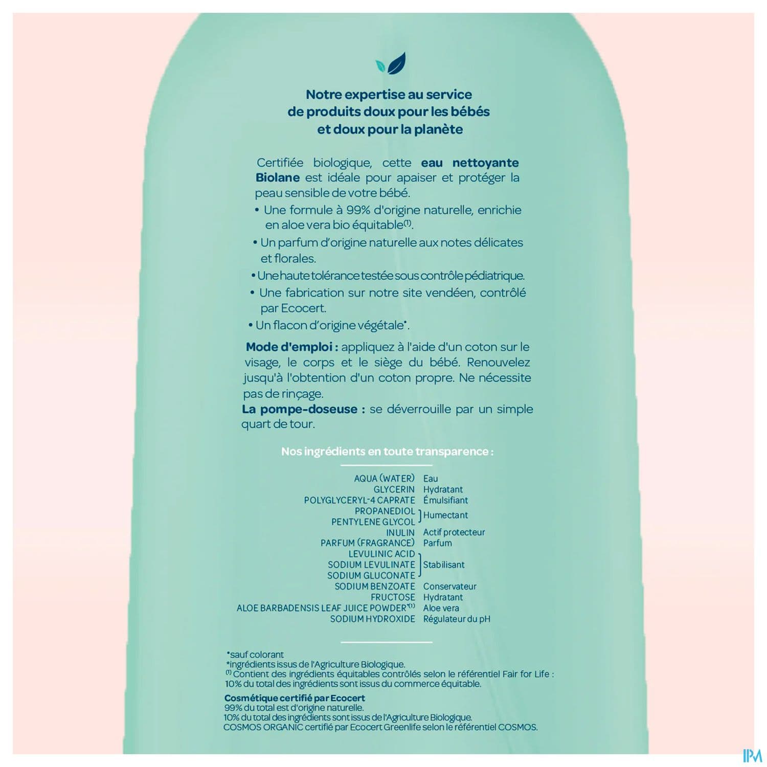 BIOLANE EXPERT EAU NETT BIO 500ML
