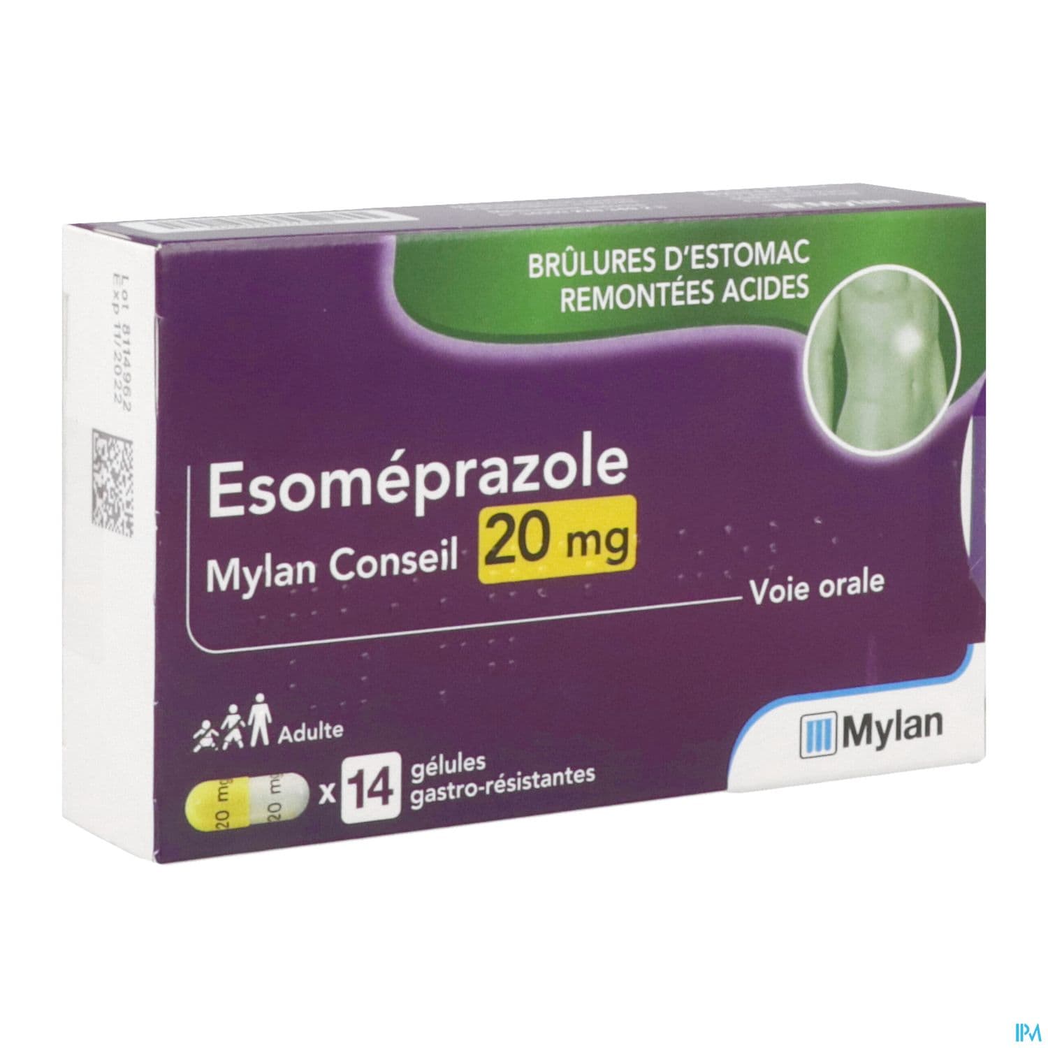ESOMEPRAZOLE 20MG VTS CONS GEL 14