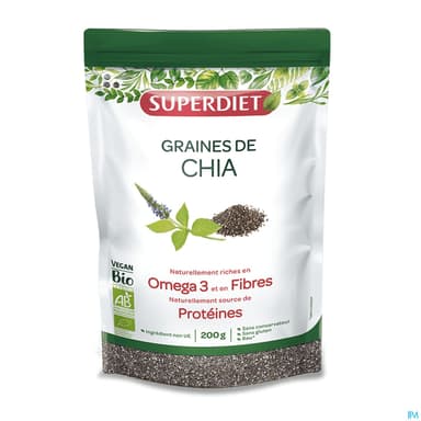 SUPERDIET GRAINE CHIA BIO 200G