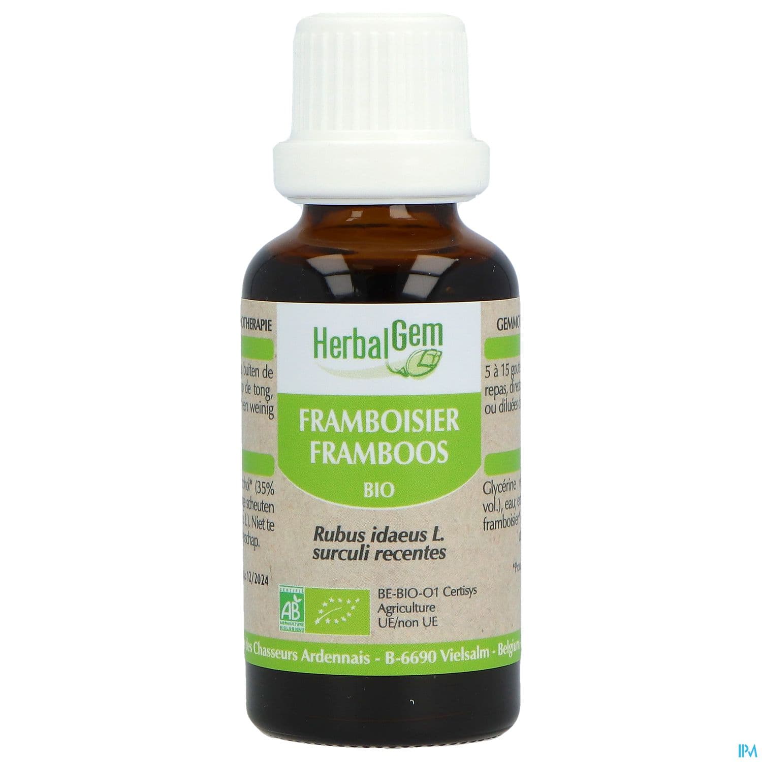 Herbalgem Framboisier Bourgeon Macerat Gl Bio 30ml