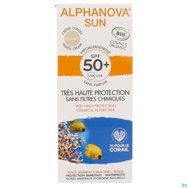 ALPHANOVA SUN 50+ TEINT CLAIR 50G