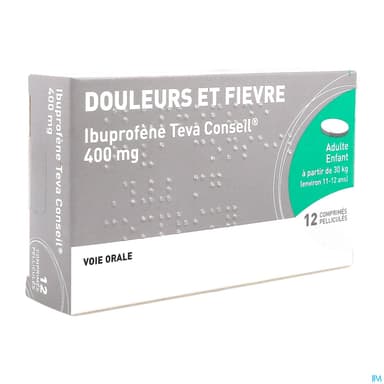 IBUPROFENE 400MG TEVA CONS CPR 12