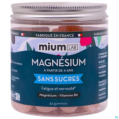 Mium Lab Magnesium Sans Sucre Gummies 42