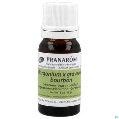 Pranarom Huile Essentielle Bio Geranium Rosat Bourbon Feuille 10ml