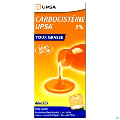 Carbocisteine Upsa 5% Ad Sirop Sans Sucre 200ml