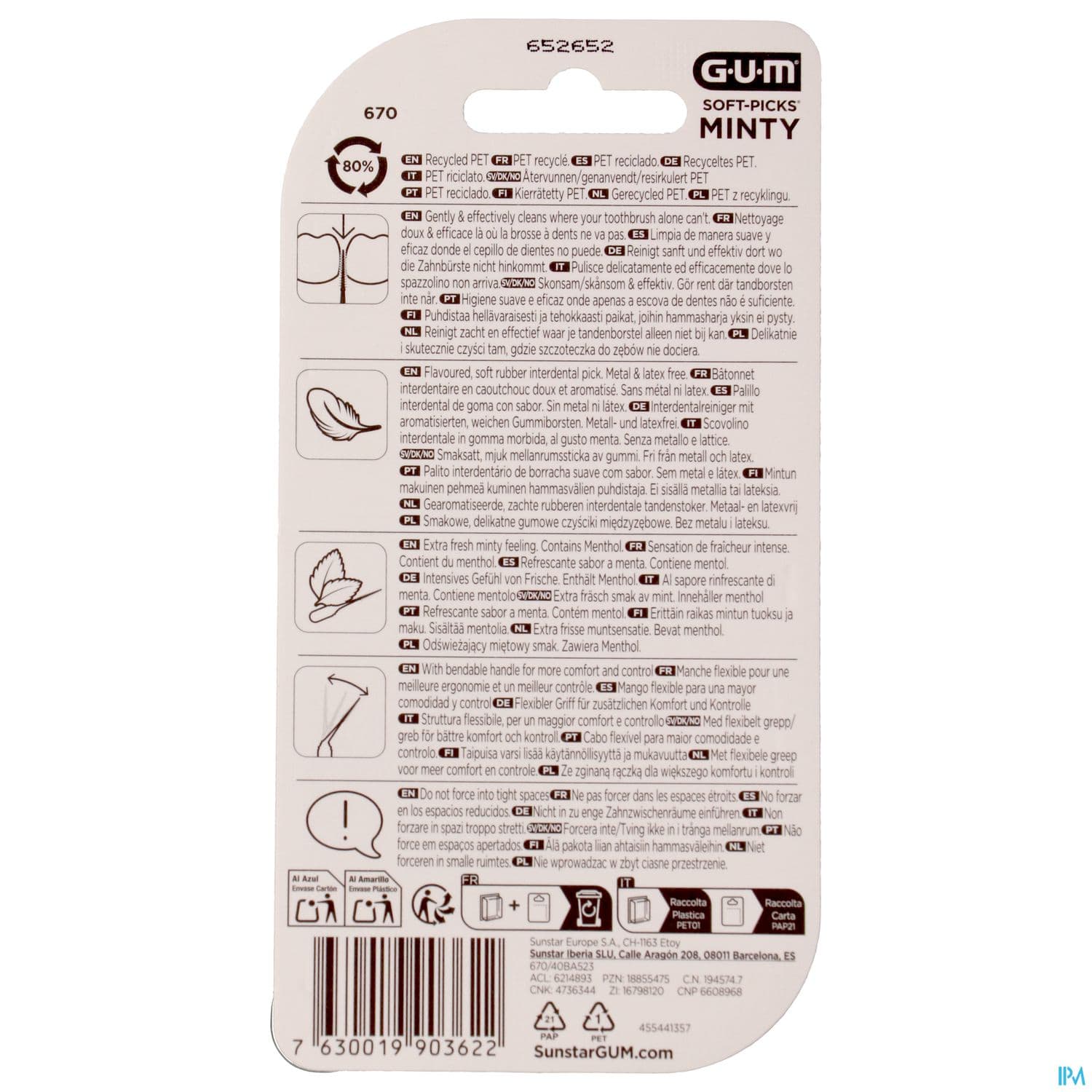 Gum Softpicks Comfort Flex Medium Mint 40