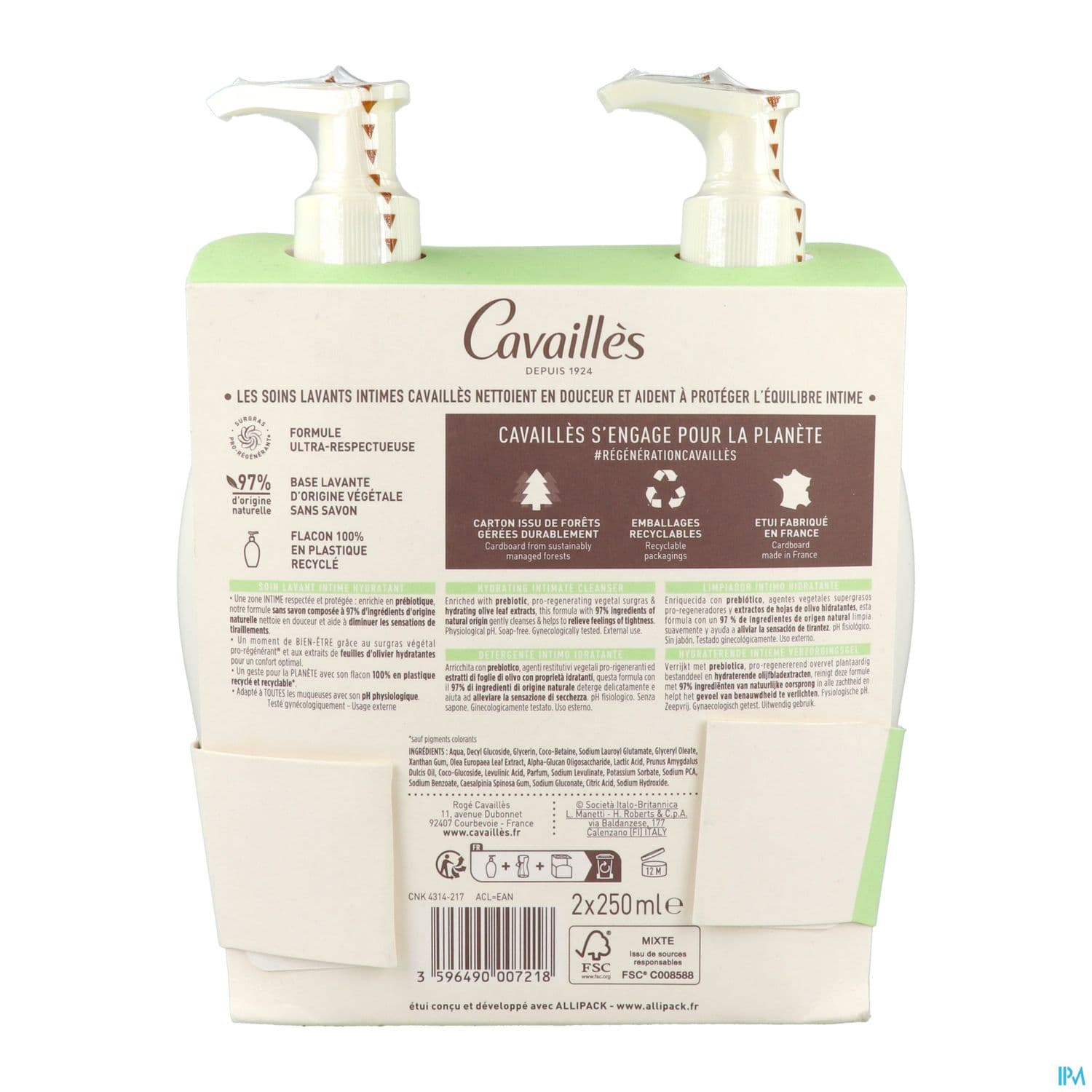 CAVAILLES LAV INT HYDRA 250ML2
