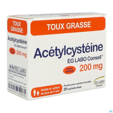 ACETYLCYSTEINE 200MG EG SACHET 20