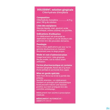 Laboratoires Gilbert Dolodent Solution Gingivale 27g