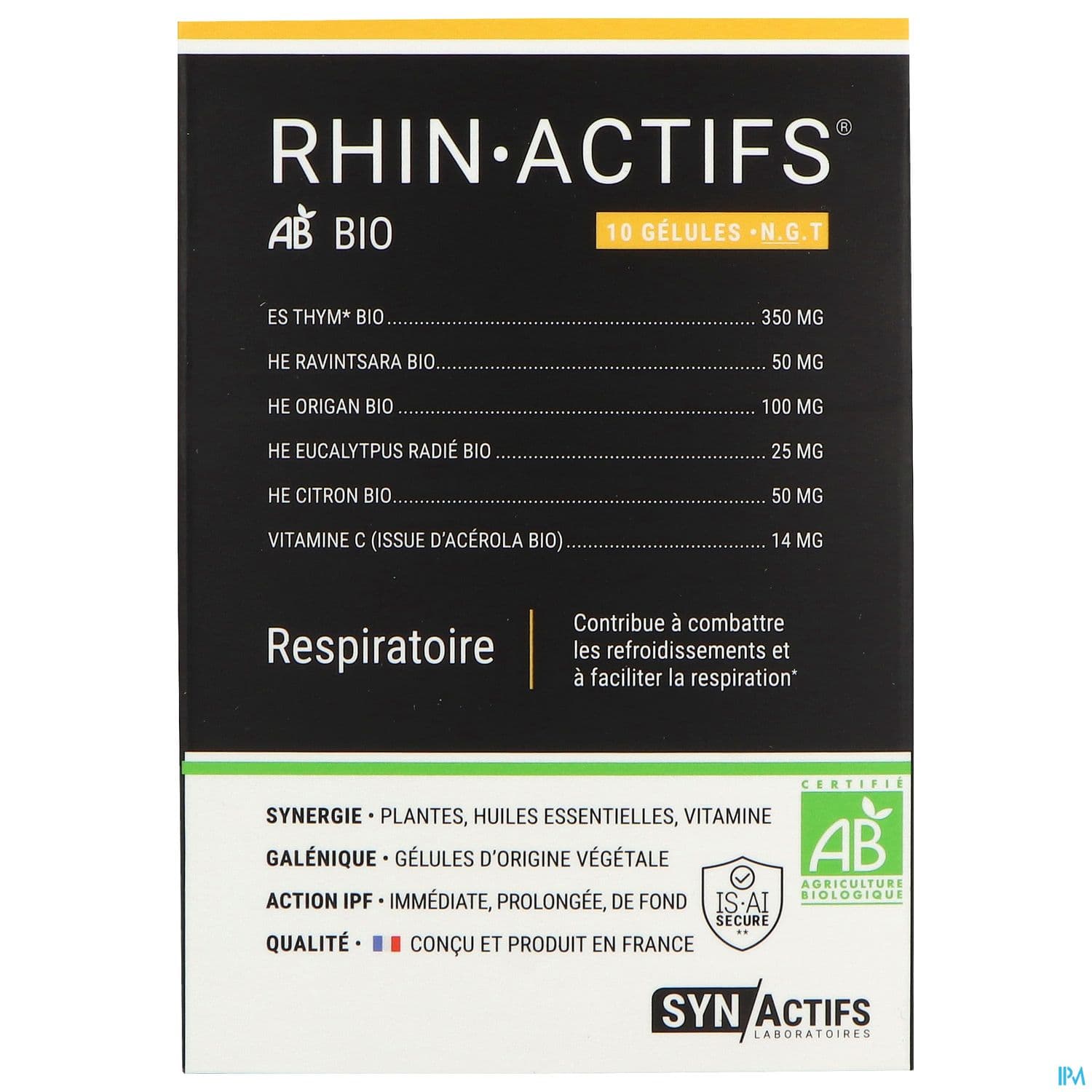 Synactifs Rhin Actifs Bio Gelule 10
