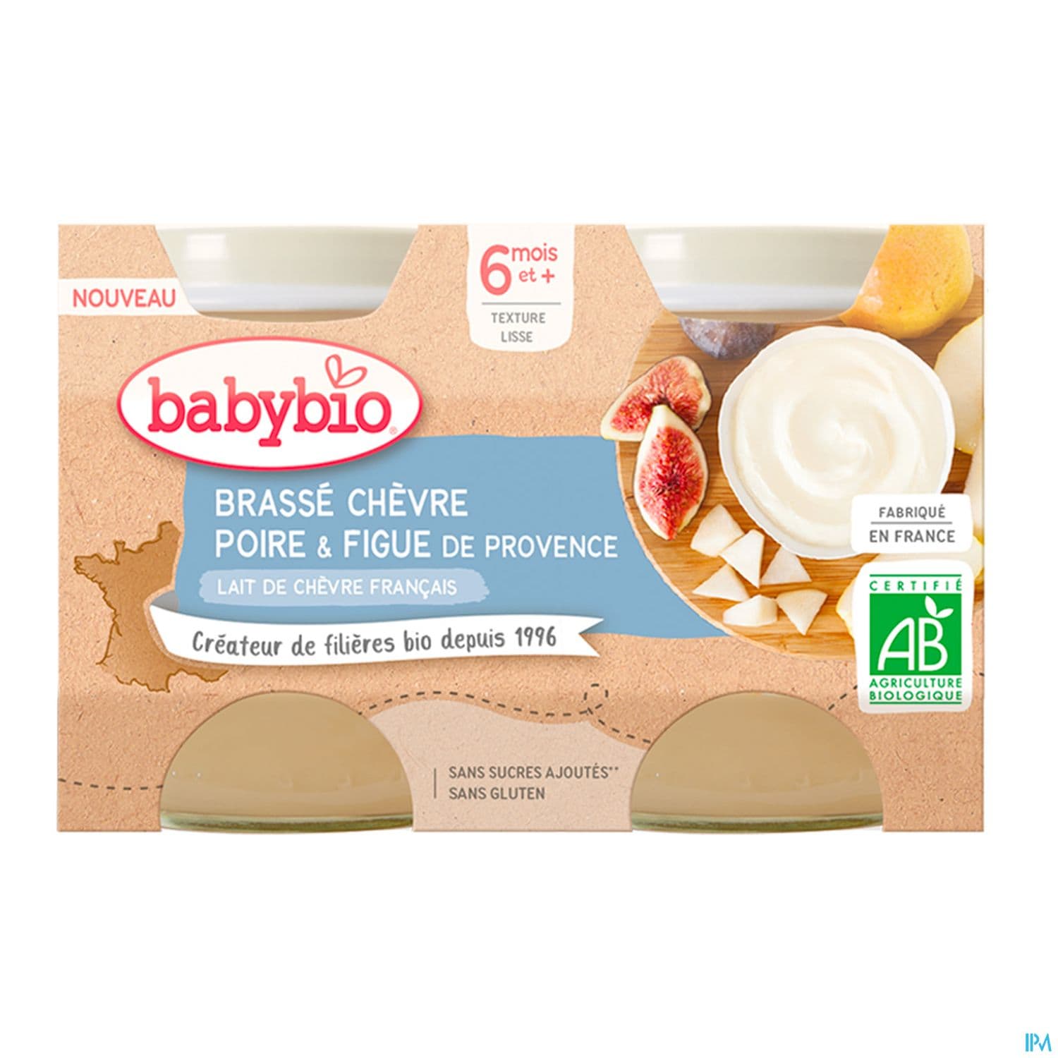 Babybio Brasse Au Lait De Chevre Francais Poire Et Figue De Provence 6m 130g X2