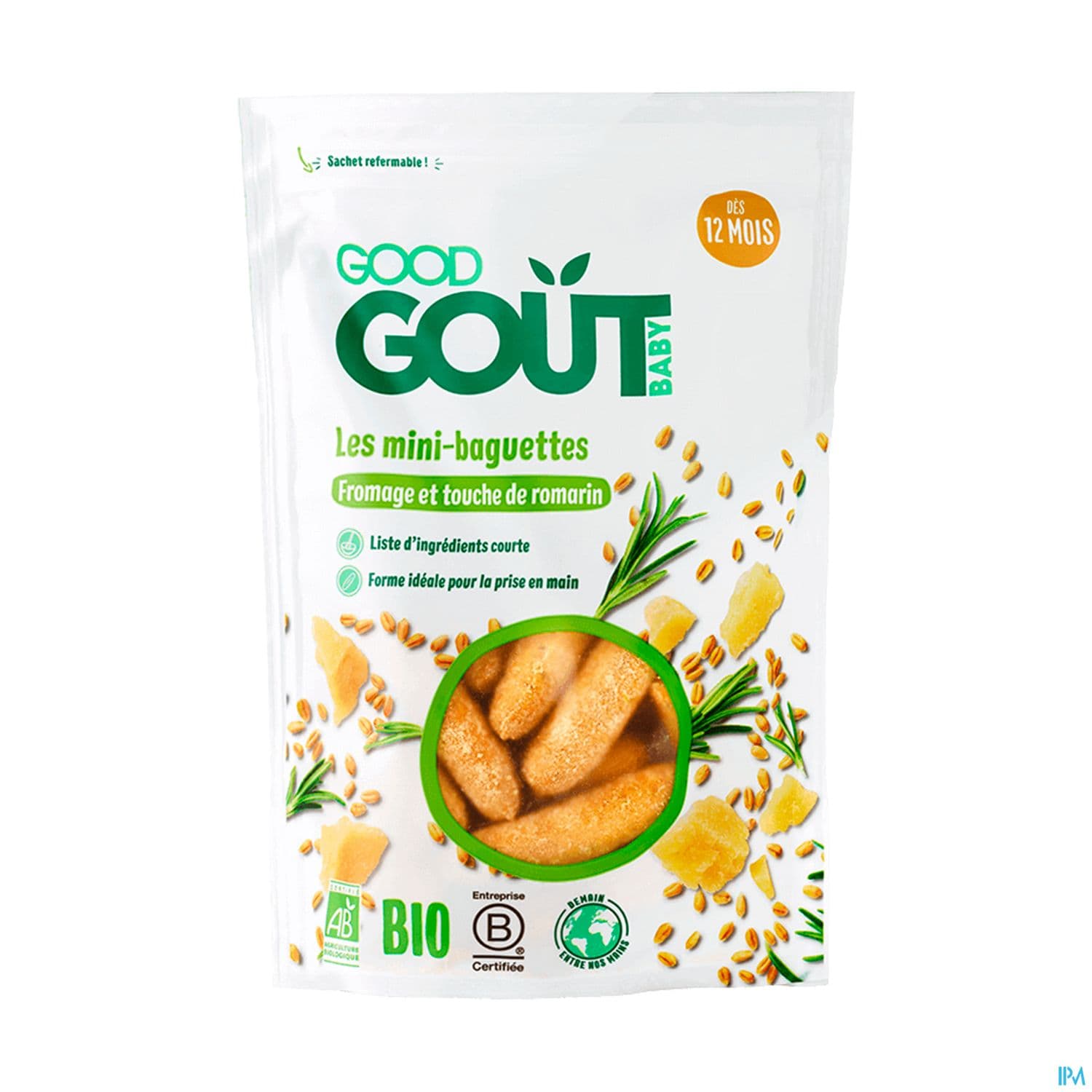 Good Gout Baby Mini Baguette Romarin Fromage Bio 70g