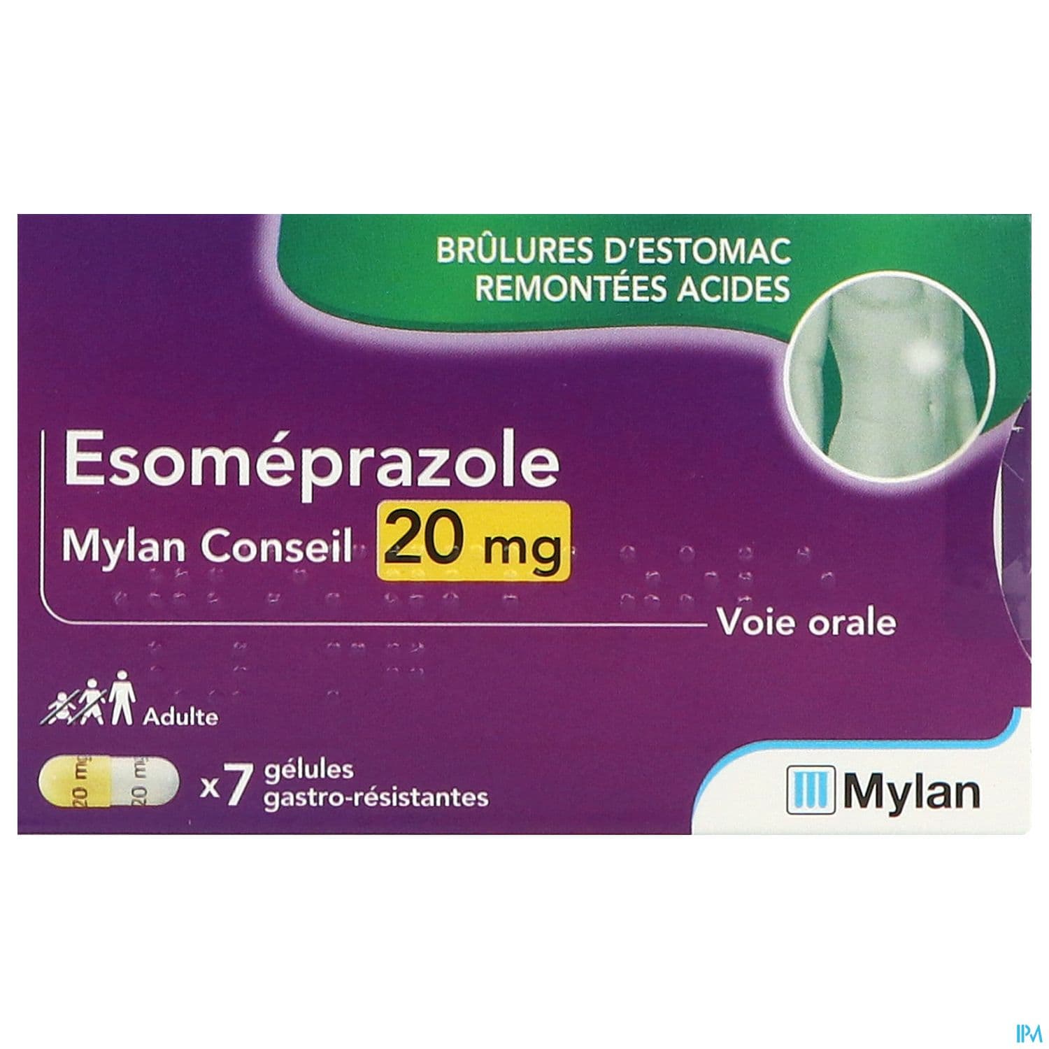 ESOMEPRAZOLE 20MG VTS CONS GEL 7