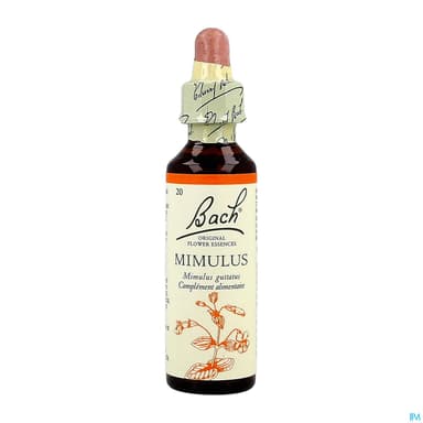 Fleurs De Bach Original 20 Mimulus Compte Gouttes 20ml