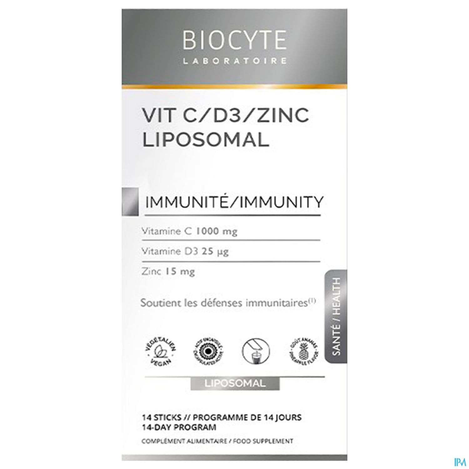 BIOCYTE VIT C/D3/ZN LIPOSO STICK14