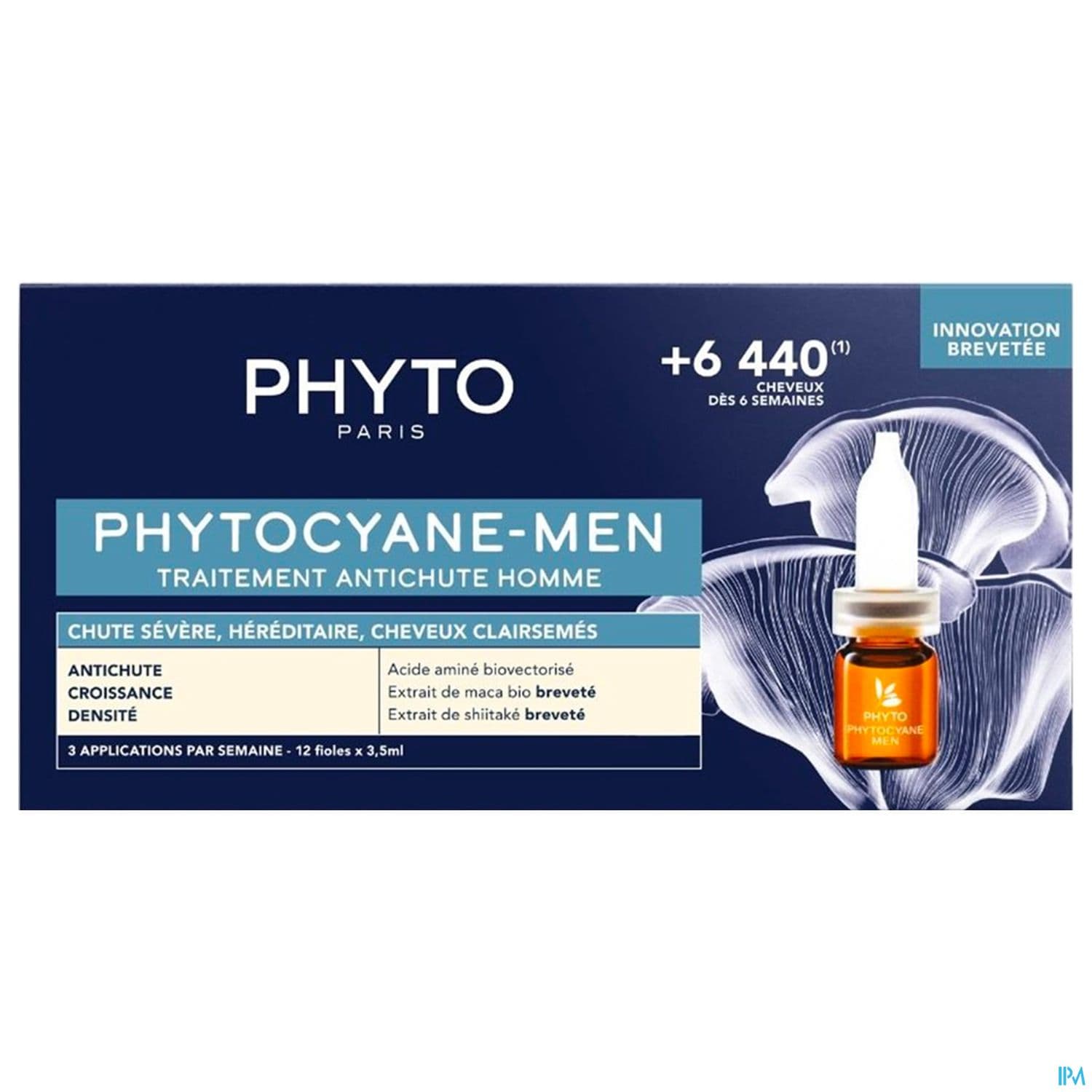Phytocyane Traitement Antichute Homme Chute Severe Hereditaire Cheveux Clairsemes 3ml5 X12
