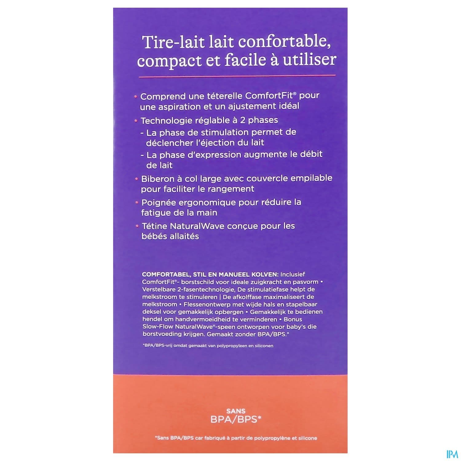 Lansinoh Tire Lait Manuel + Biberon Sans Bisphenol A Sans Bisphenol S Unite