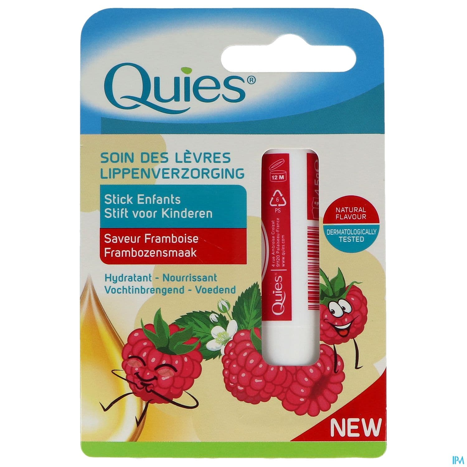 Quies Stick Levres Enfants Framboise 4,5g