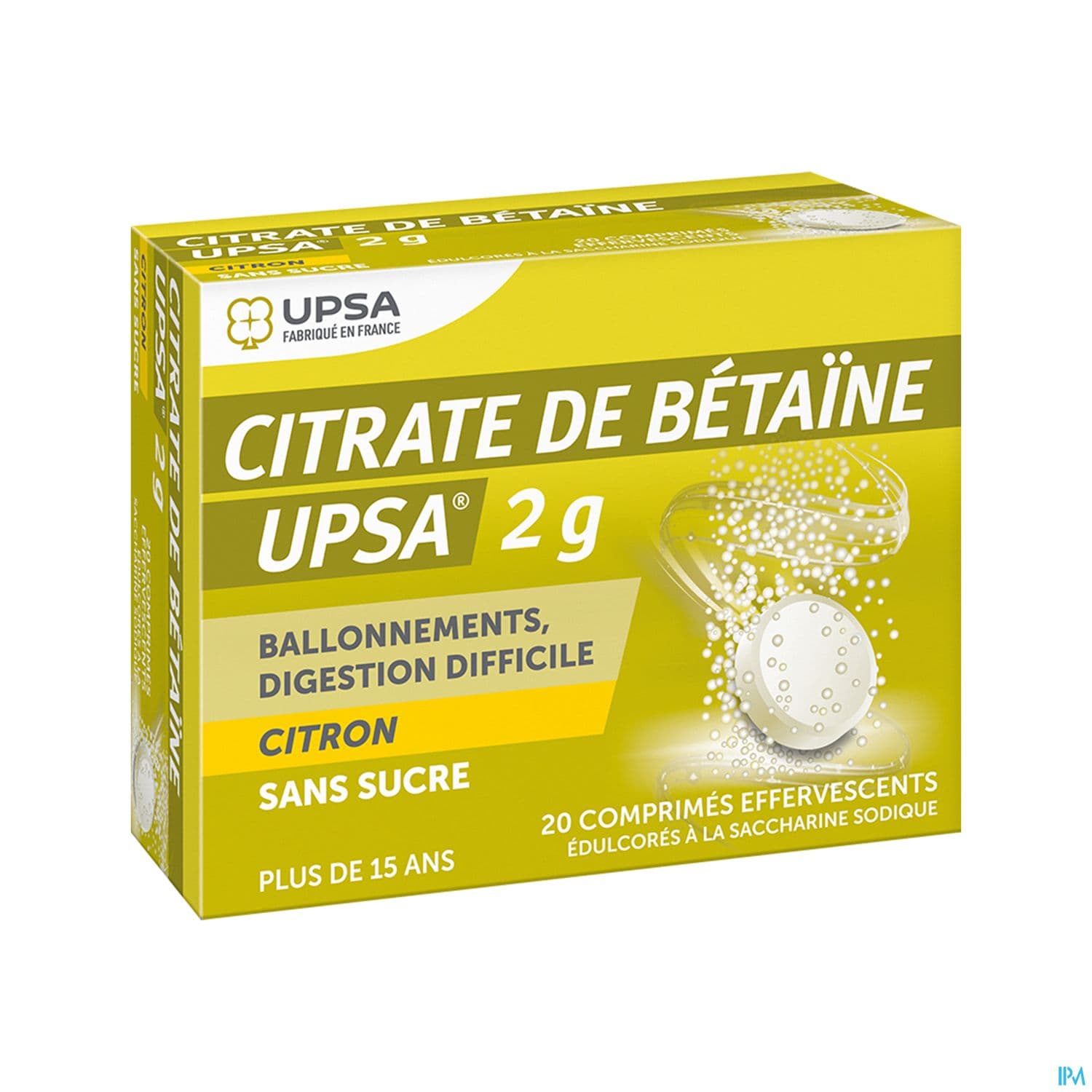 Citrate Betaine Upsa 2g Citron Sans Sucre Comprime Effervescent 20