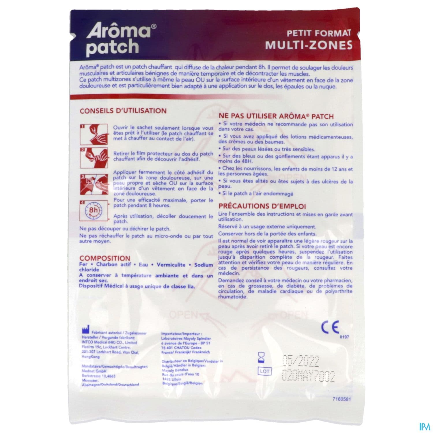AROMA PATCH CHAUFF MULTI-ZONE PMX3