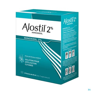 Alostil 2% Solution Pour Application Cutanee 60ml X3