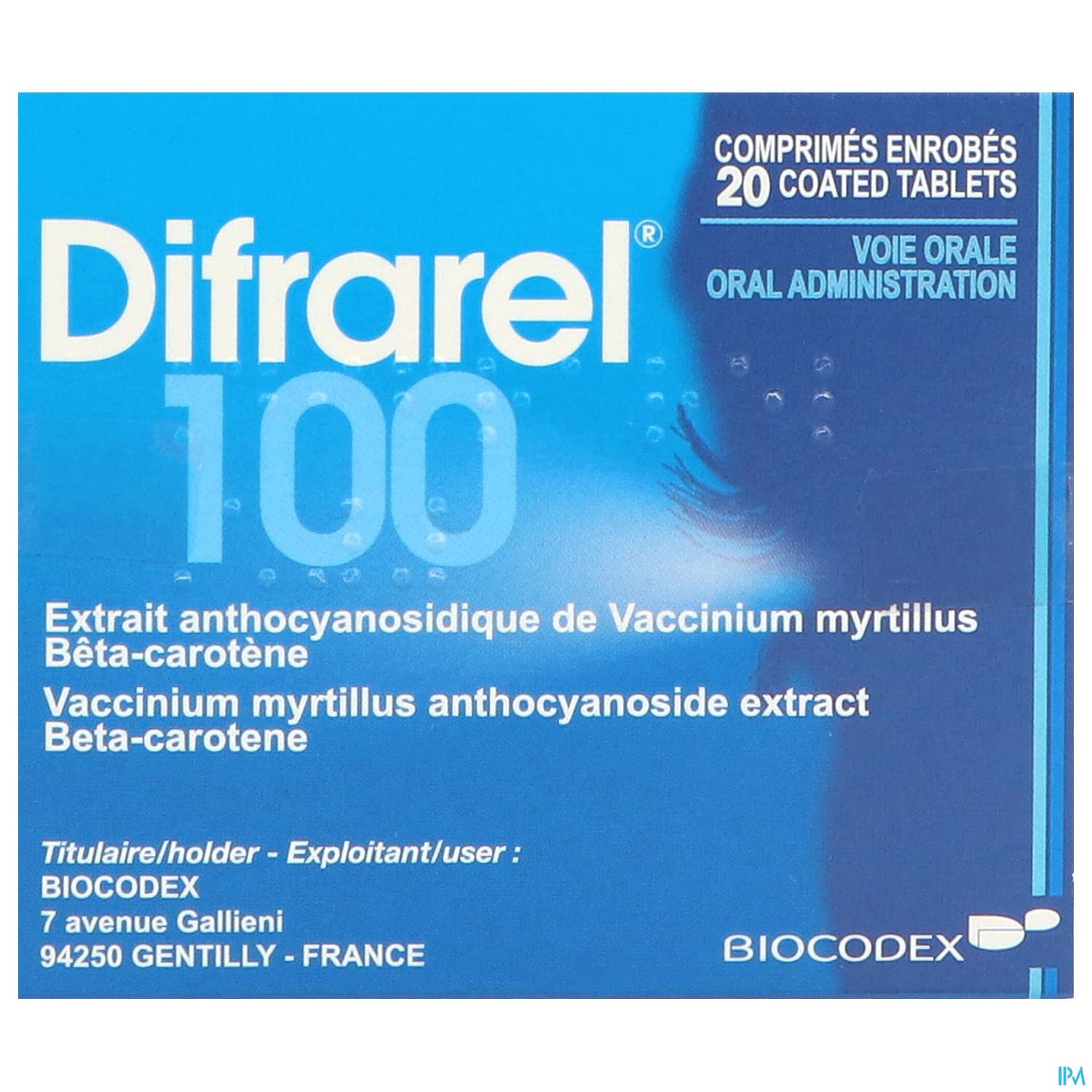 Difrarel 100 Comprime 20